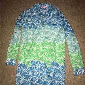 Lily Pulitzer Long Sleeve Pattern Shirt